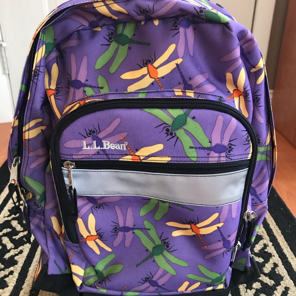 L.L. Bean Youth Rolling Back Pack, Dragonfly Print